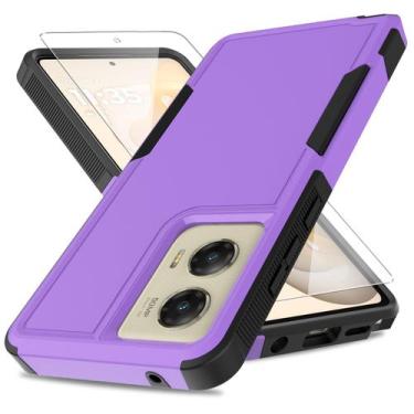 Imagem de Capa de telefone yuanming Moto G Stylus 5G 2024 roxa de camada dupla