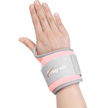 Imagem de Wrist Weights Fragraim, 2 libras, par rosa com presilhas para polegar