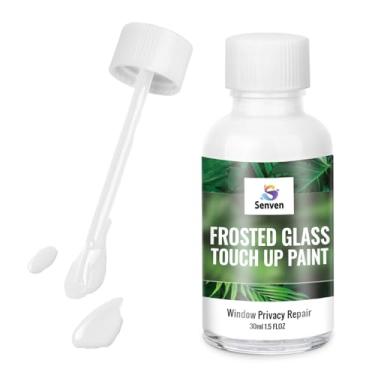 Imagem de SENVEN Tinta de retoque de vidro fosco para reparo de janelas - Tinta acrílica de privacidade de janela, impermeável e resistente a UV, vidro fosco para banheiro, cozinha, sala, porta deslizante