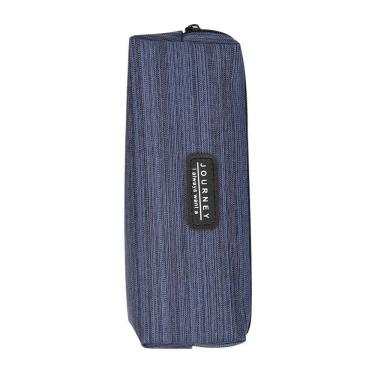 Imagem de Estojo para lápis, tecido Oxford, design minimalista, 21x9cm, listrado