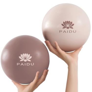 Imagem de PAIDU Bola de Pilates de 25,4 cm, mini bolas de ioga antiexplosão e antiderrapantes, adequadas para pilates, ioga, treinamento básico, fisioterapia, equilíbrio, estabilidade, exercícios de alongamento
