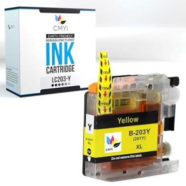 Imagem de CMYi LC203 Cartucho de tinta de substituição amarelo para Brother DCP-J4120DW, MFC-J4320DW, J4420DW, J460DW, J4620DW, J4625DW, J480DW, J485DW, J5320DW, J5520DW, J5620DW, J5625DW W, J572 Impressora 0DW