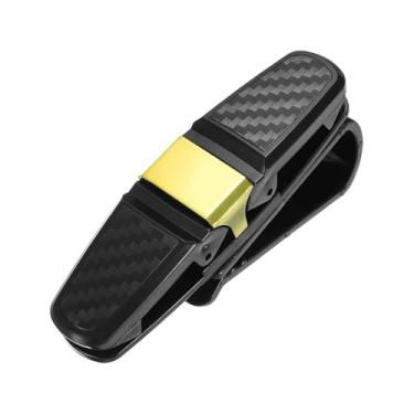 Imagem de HARFINGTON 1 peça de suporte de óculos para viseira de carro giratório com duas extremidades para óculos de sol para mulheres e homens, acessórios de viseira automotiva, peças de bilhete de recibo