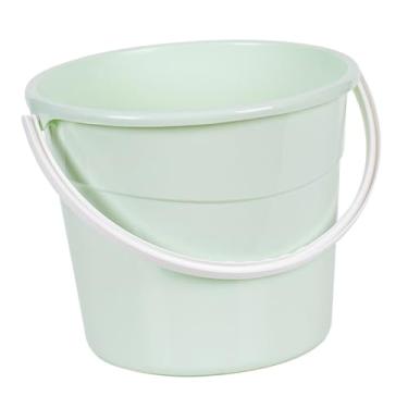 Imagem de 1pcs Heavy-Duty Utility Bucket Round Water Storage Pail for Car Wash Sturdy Pail Handle for Car Cleaning(Green)