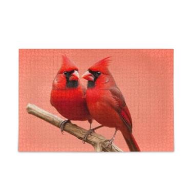 Imagem de WELLDAY Quebra-cabeça inverno pássaro 1000 peças grande arte de jogo de quebra-cabeça para adultos adolescentes