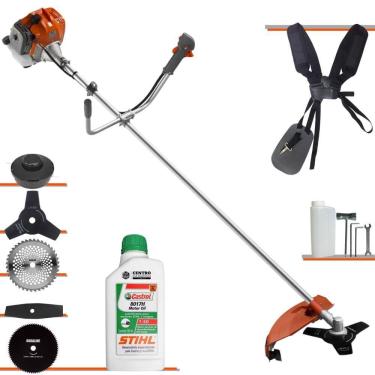 Imagem de Máquina de Cortar Grama Tekna RL520AC-G2 À Gasolina 52cc 2HP 13.000rpm Roçadeira Lateral Multifuncional Com 5 Opções de Cortes + ÓLEO STIHL 2T