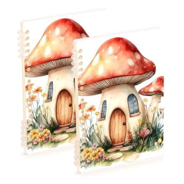 Imagem de Burbuja Cadernos com nome, papel pautado universitário A5 com 60 folhas, fichário para escritório, 2 unidades