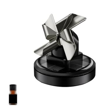 Imagem de Purificador de ar moinho de vento giratório movido a energia solar para carro - difusor aromático de carro, decorações legais de painel, difusor de óleo essencial, presente para motoristas