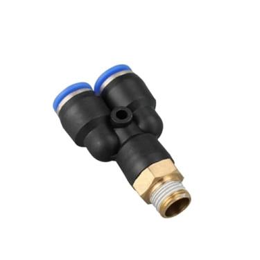 Imagem de IRFKR Encaixe de tubulação tipo Y encaixes pneumáticos de ar conector rápido PX4 6 8 10 12 mm rosca macho M5" 1/20.3 cm 1/10.2 cm 3/20.3 cm 1/5.1 cm acoplador Bsp (PX10-01)