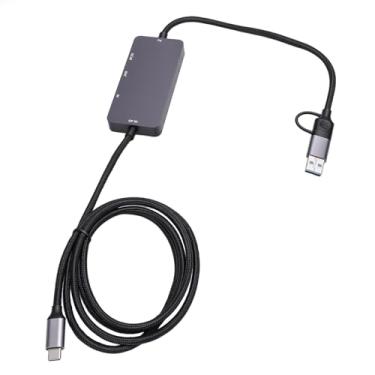 Imagem de Luocute Placa de Captura de Vídeo, Interface Multimídia HD 4K 60Hz Placa de Gravação Externa de Entrada Tipo C Com Portas USB A e C, para Streaming de Videoconferência para Jogos,