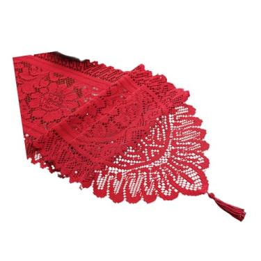 Imagem de YWJLQH Toalha de Mesa Retangular de Crochê, Moderna E Reutilizável, Ideal para Festas de Natal, Festivais E Aniversários.