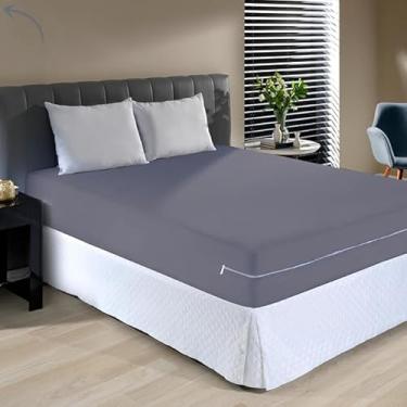 Imagem de Capa Protetor para Colchão Queen em Malha com Zíper, Cama Box, Hipoalergênica e Antimicrobiana