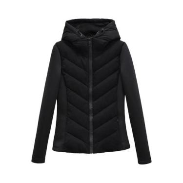 Imagem de Jaqueta De Inverno Feminina Com Capuz, Ajuste Slim, Com Forro De Algod