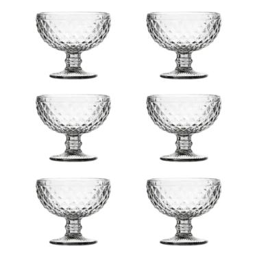 Imagem de Conjunto 6 Unidades Taça de Sobremesa Bico de Abacaxi Vidro