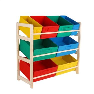 Imagem de Organizador Prateleira Montessoriana Infantil Marrom Guarda Brinquedo