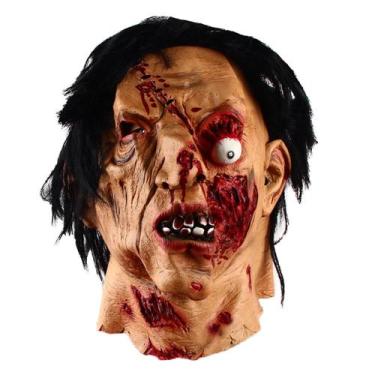 Imagem de Máscara de fantasia de cosplay Zombie Scary Funny Latex Halloween - yi