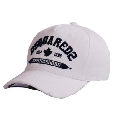 Imagem de Boné de beisebol DSQUARED2 de algodão branco para homens e mulheres - 