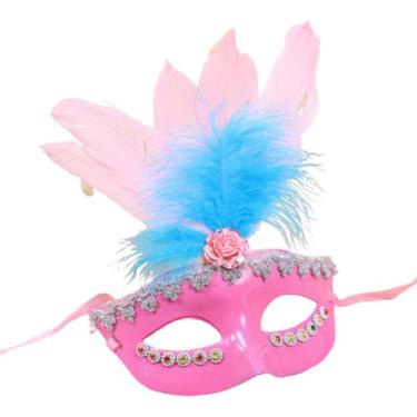 Imagem de Mask Feather Halloween Cosplay para decoração de festa infantil - yiwe