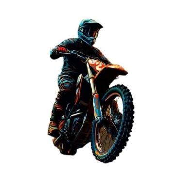 Imagem de Pôster De Arte De Parede Com Cena De Motocicleta Off-road No Deserto E