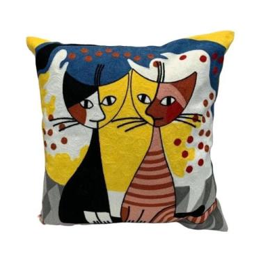 Imagem de Capa De Almofada Decorativa Abstrata Impressa Em 3D Picasso Para Sofá,