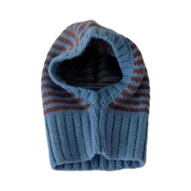 Imagem de Gorro De Inverno Infantil Com Capuz E Cachecol Em Tricô, Acessórios Pa