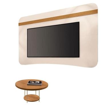 Imagem de Painel Suspenso Armony Off White Cinamomo com Mesa de Centro Sky Cinam