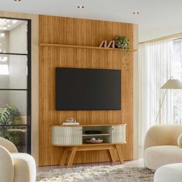 Imagem de Conjunto Painel e Rack de TV New Silverstone 179cm Linha Arco Madetec 