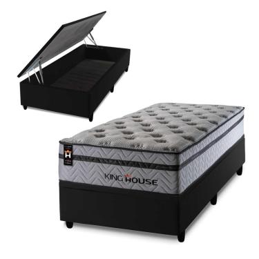 Imagem de Cama Box Baú Bali Relax 96x203 Cinza Magnetico King House