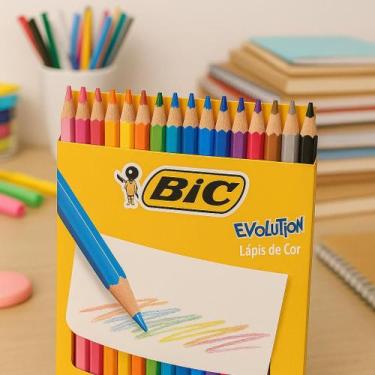 Imagem de Lápis de Cor BIC Evolution 24 Cores  Sextavado