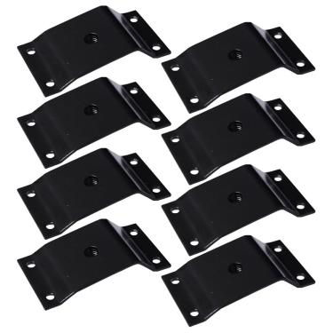 Imagem de Kit com 8 Chapinhas Chapa Inclinada 10o Fixação Pés Palito Preto