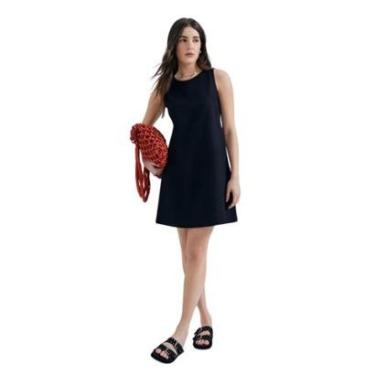 Imagem de Vestido Hering Curto Em Viscose Preto-Feminino