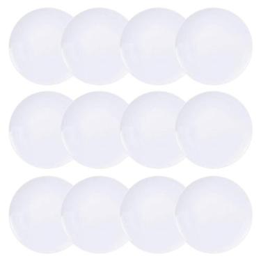 Imagem de Jogo 12 Pratos Raso Porcelana Branco Liso 25cm para Jantar Tramontina 