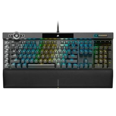 Imagem de Teclado gamer mecânico óptico com fio US switch opx Corsair K100 RGB C