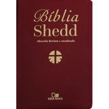 Imagem de Bíblia Shedd - Couro Bonded Vinho - Vida Nova, 3