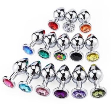Imagem de Plug anal de aço com jóia - cores P, M, G - Meame, G,Cor