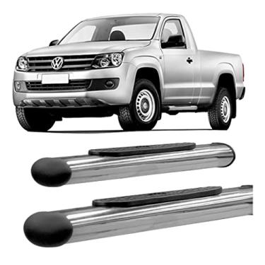 Imagem de Estribo Hozz Compatível com Amarok OVAL CROMADO Cabine Simples
