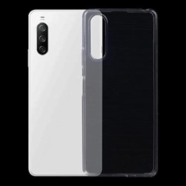 Imagem de HONGYAN Capa de telefone Para Sony Xperia 10 IV 0,75mm Ultra-Fi-Fiin Transparent TPU Case Capa protetora