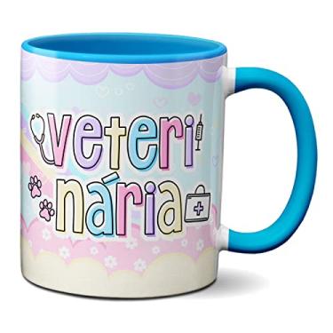 Imagem de Caneca Veterinária Profissão Animais Presente Criativo (Azul)