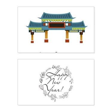 Imagem de Arco tradicional na Coreia do Ano Novo Festival Cartão de felicitações Bless Message Present
