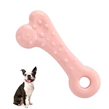 Imagem de LZKW Brinquedo interativo para cães, brinquedo de mastigar osso resistente em forma de osso brinquedo para animais de estimação portátil divertido com design em forma de osso para cuidados com os dentes (pequenos ossos)