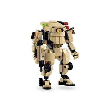 Imagem de Conj. de cons. de robô estilo Mecha p/ colecionadores e fãs de Forças Armadas. Apto p/ maiores de 12 anos