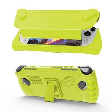 Imagem de NUHFUFA Protective Cover with Detachable Front Shell Compatible with Rog Ally 7-inch Handheld 2023, Full Coverage with Bracket Anti-Drop Dustproof Ergonomic Grip Case(Yellow)