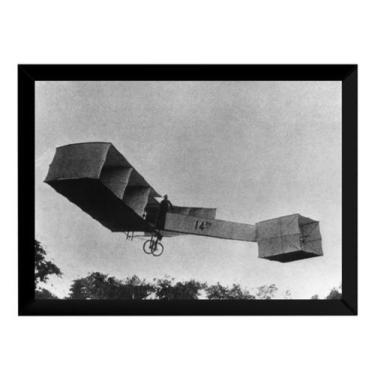 Imagem de Quadro Santos Dumont Foto 14-bis Avião Oiseau De Proie - Fanarte