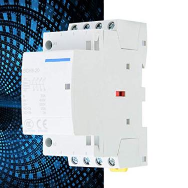 Imagem de Jectse Suporte de Trilho DIN, relé de Interruptor de Contator 4P 4NO 20A, Contator Doméstico, Medidor de Energia DIN-Rail para Montagem Doméstica de Trilho DIN de 35 Mm (220V/230V)