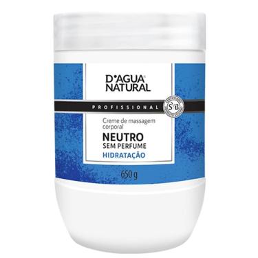 Imagem de Creme Massagem Corporal Neutro Sem Perfume D`Agua Natural 650g