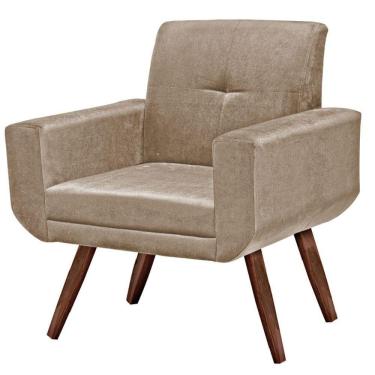 Imagem de Poltrona Decorativa Anitta Sala E Escritório Pés Madeira