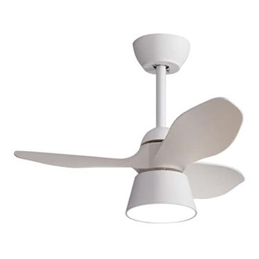 Imagem de Ventilador de teto reversível com luz LED regulável e silencioso com controle remoto Ventilador de quarto com motor DC Ventiladores de teto no modo verão e inverno com lâmpadas para sala de