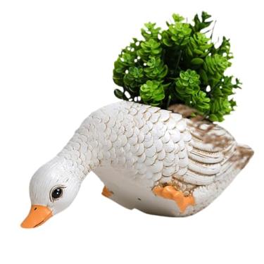 Imagem de Vaso de animais – Recipiente de galo/pato para plantas de interior, pequeno vaso de suculentas, lindo recipiente de plantas internas para casa, escritório, mesa de jardim