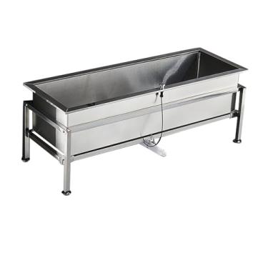 Imagem de HYUIO Estação de banho para cães, banheira de aço inoxidável, lavagem pequena para cuidados domésticos, pia de chuveiro para animais de estimação pequenos