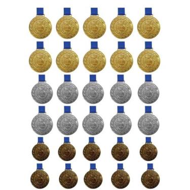 Imagem de Kit C/10 Medalhas Ouro+10Medalhas Prata+10Medalhas BronzeM60 - Crespar